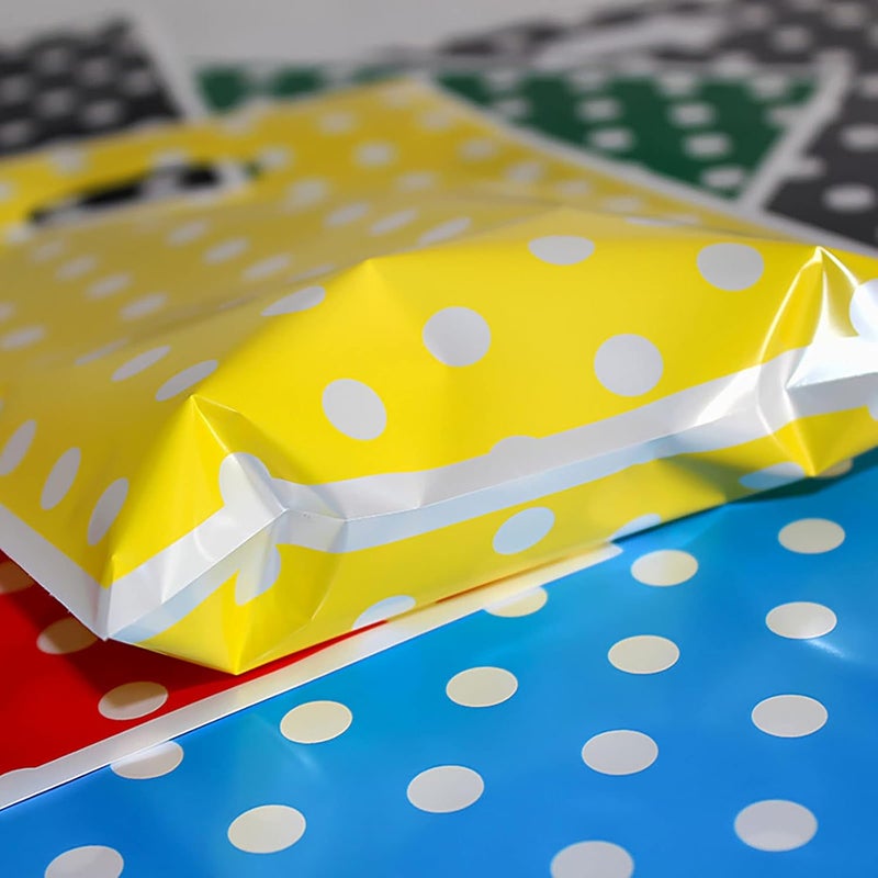 saizone 25 Pcs Kids Party Favors - Birthday Candy Bags, Polka Dot Pattern (5 Colors) - Image 5